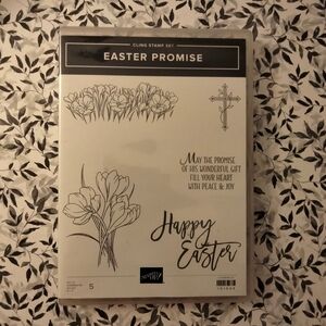 Stampin' Up! Easter Promise Cling Stamp Set with Black and White Designs